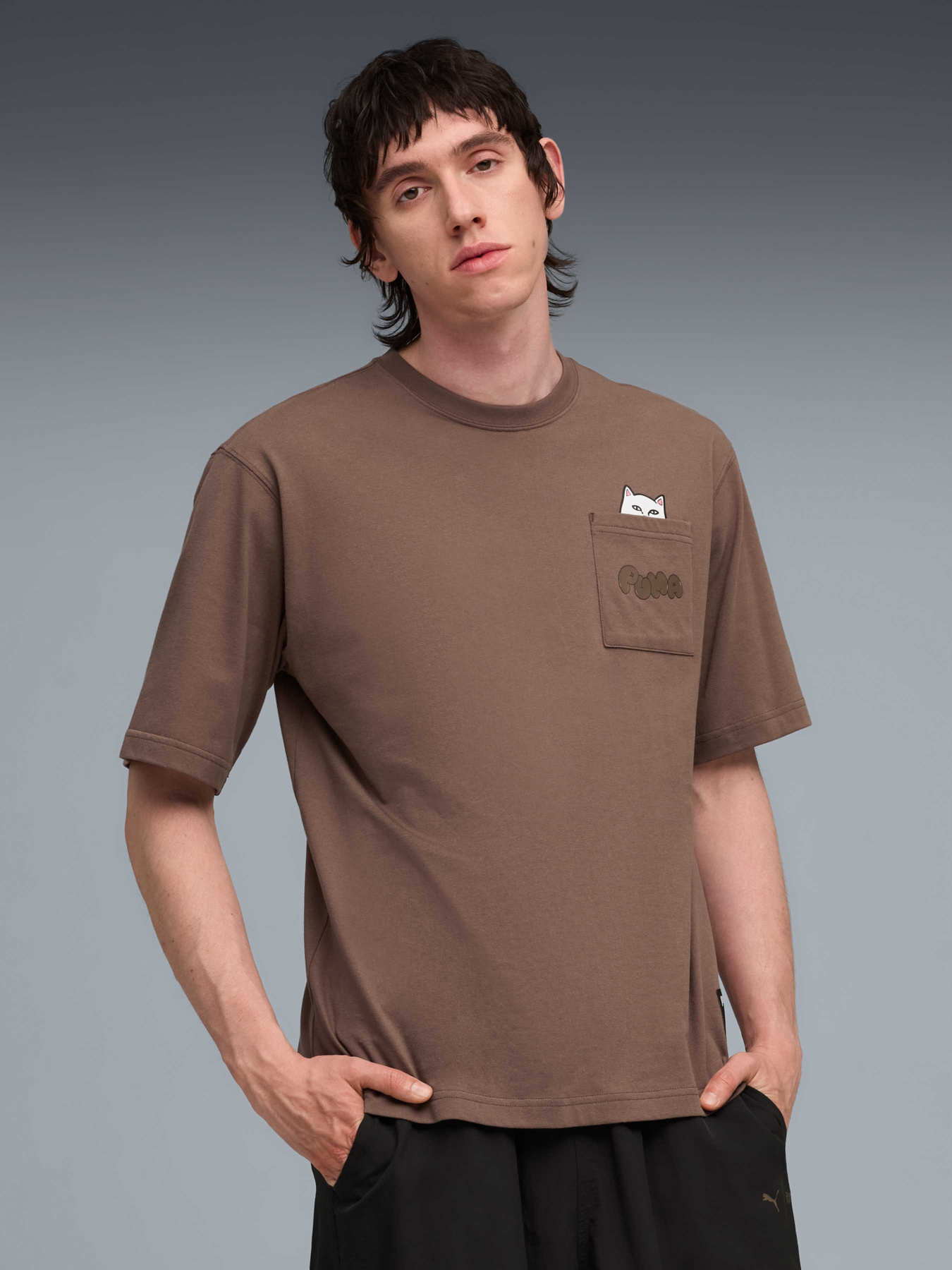 Футболка PUMA x RIPNDIP Pocket Tee Men модель 633779 Фото