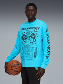 Свитшот PUMA Hoops x Rick And Morty Ls модель 633099 Фото