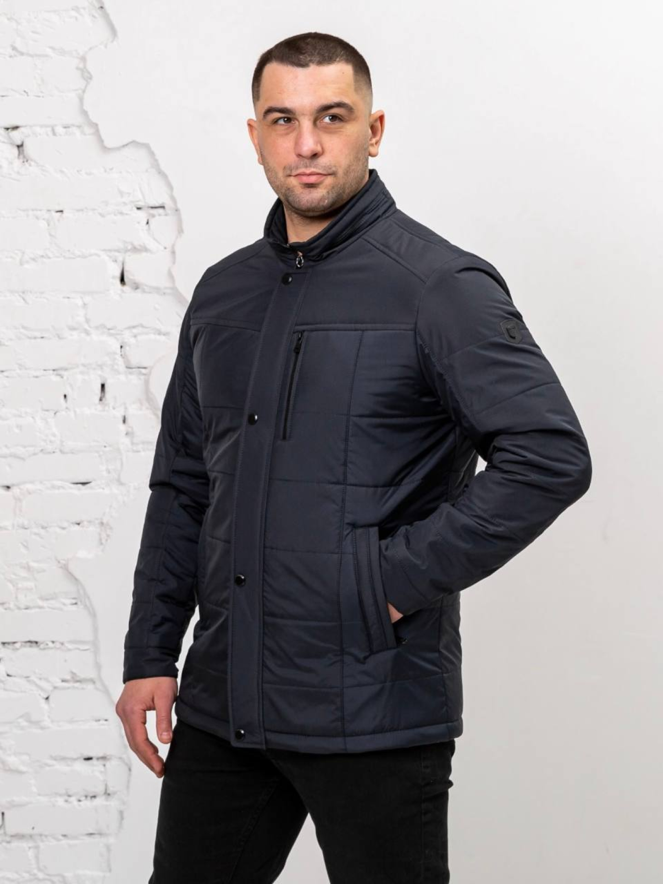 Чоловіча куртка демісезонна модель 77-VLN-BLUE Фото