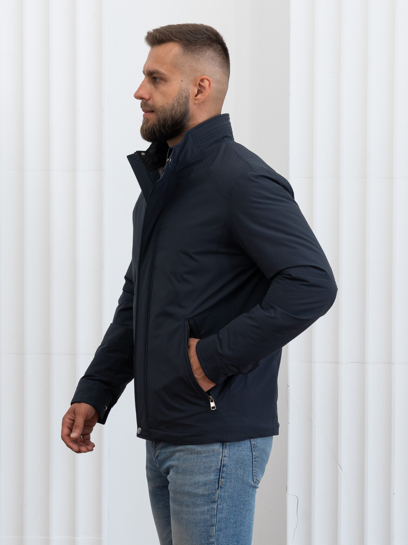 Чоловічі куртки осінь від виробника модель 35-VLN_BLU Фото