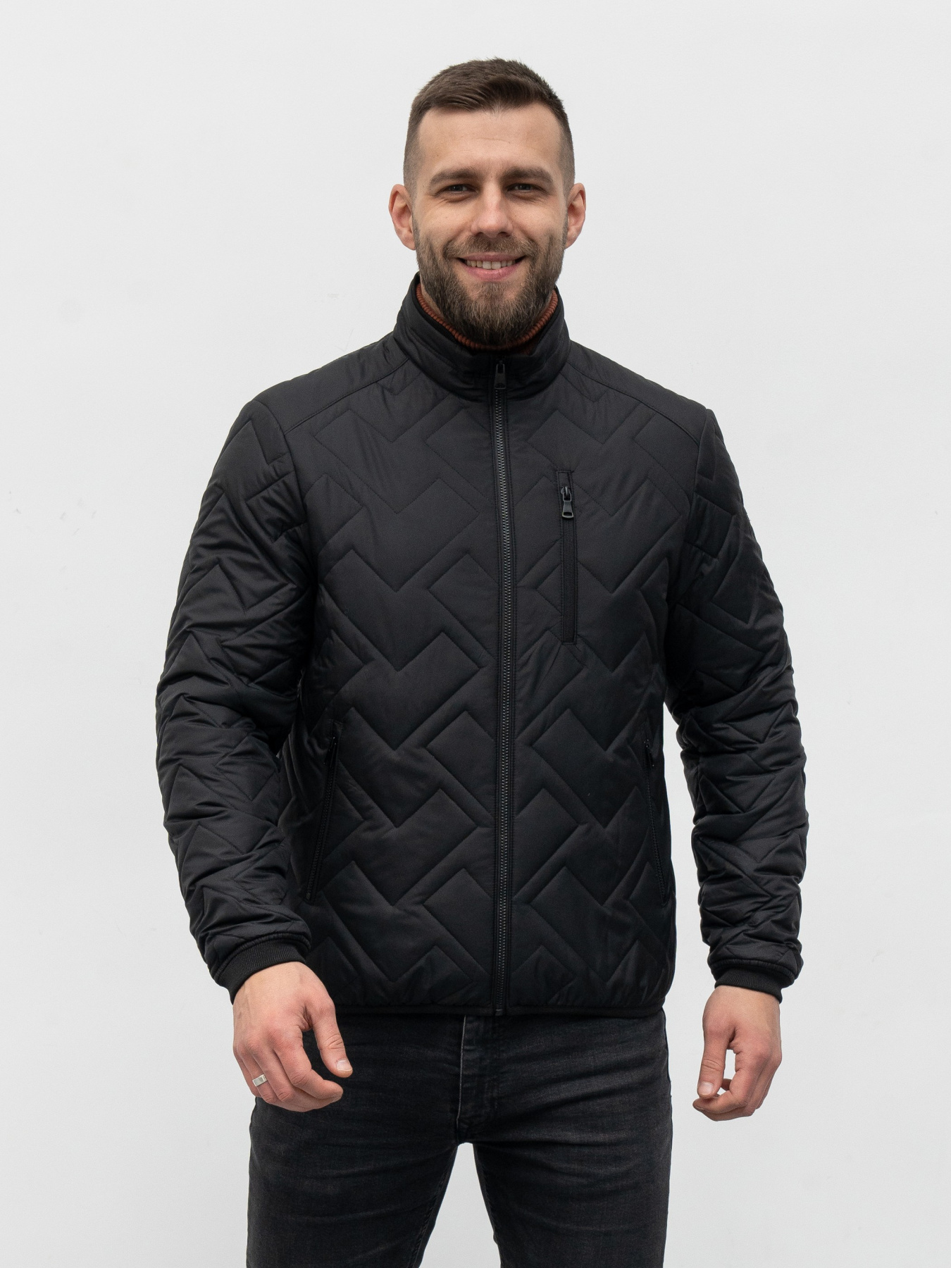 Чоловіча демісезонна куртка модель 42-VLN-BLC Фото