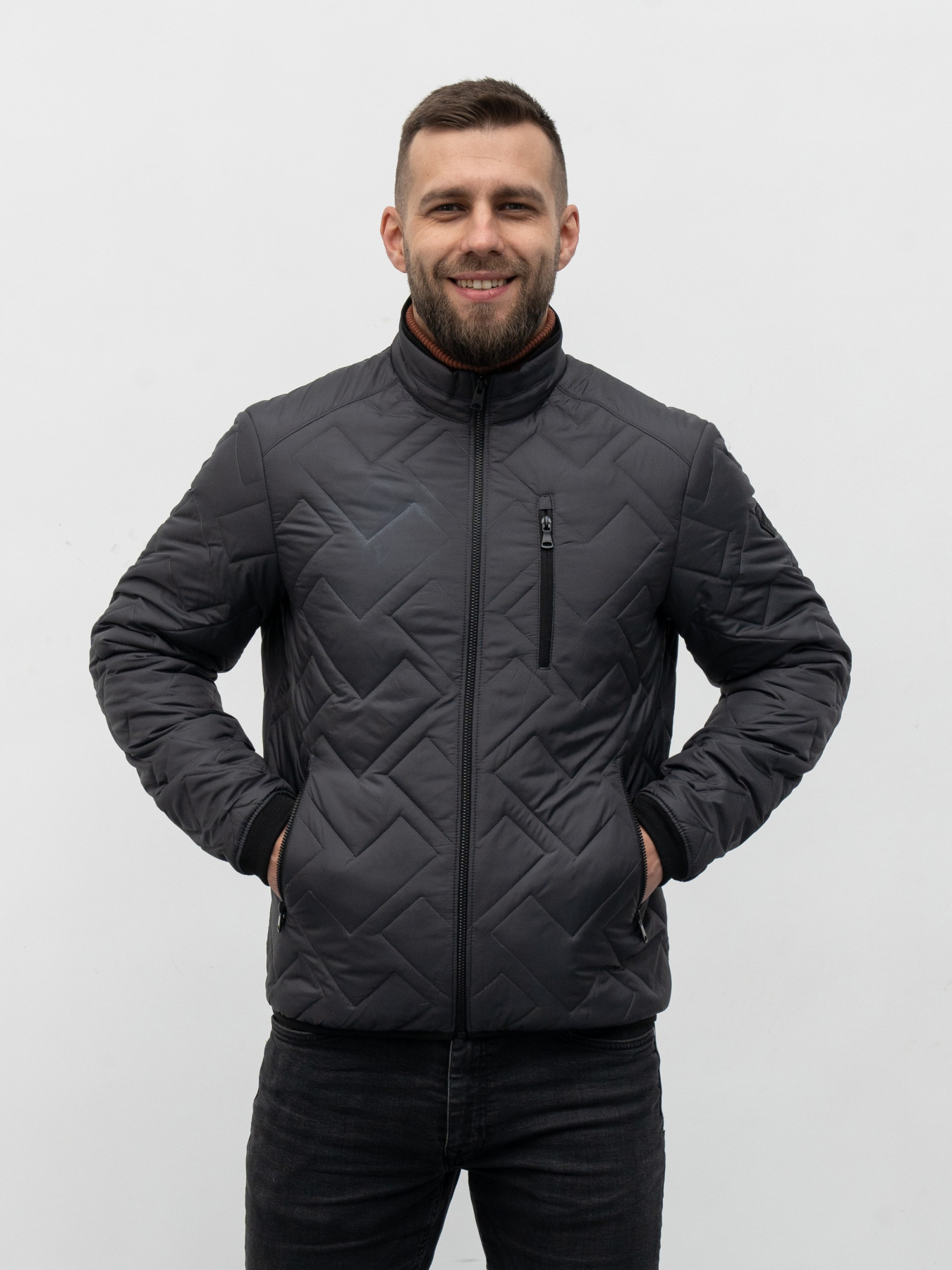 Чоловіча демісезонна куртка модель 42-VLN-graphite Фото