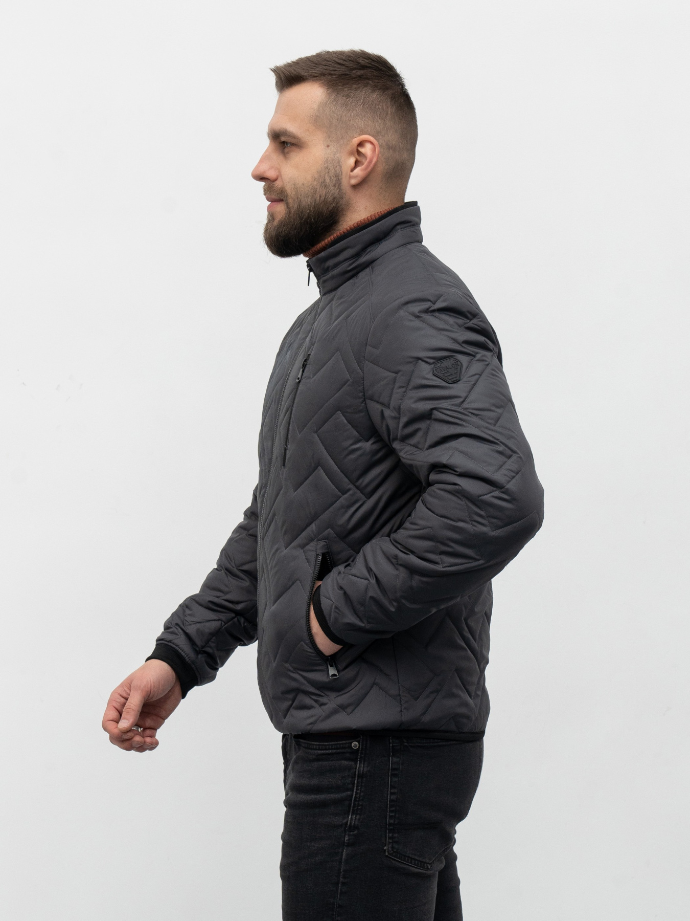 Чоловіча демісезонна куртка модель 42-VLN-graphite Фото