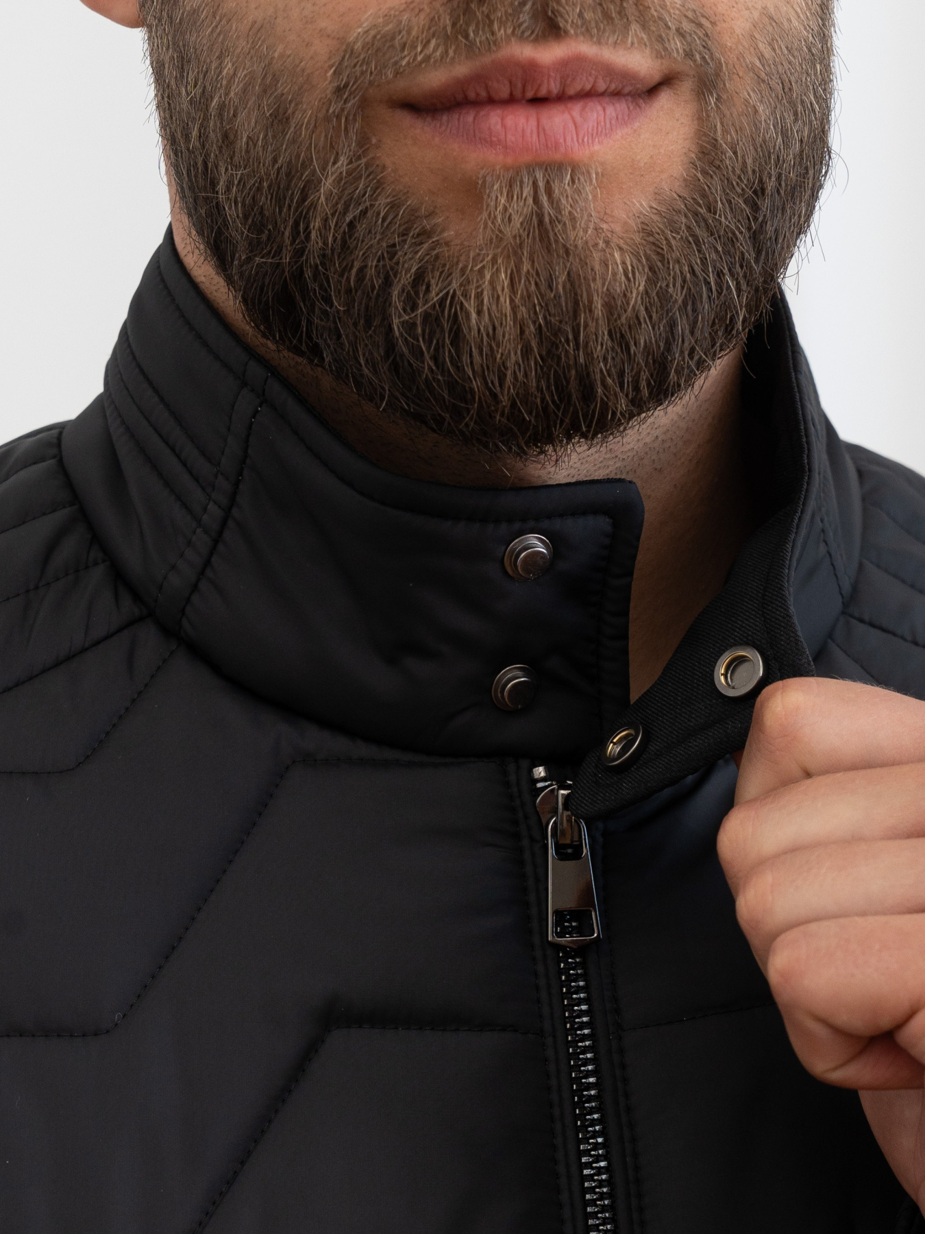 Чоловіча демісезонна куртка великого розміру модель 46-VLN-BLC Фото