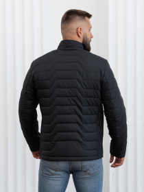 Чоловіча демісезонна куртка великого розміру модель 46-VLN-BLC Фото