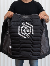 Чоловіча демісезонна куртка великого розміру модель 46-VLN-BLC Фото