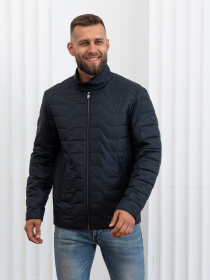 Мужская демисезонная куртка большого размера модель 46-VLN-BLU Фото