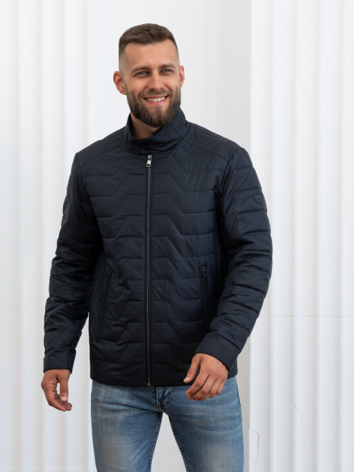 Мужская демисезонная куртка большого размера модель 46-VLN-BLU Фото