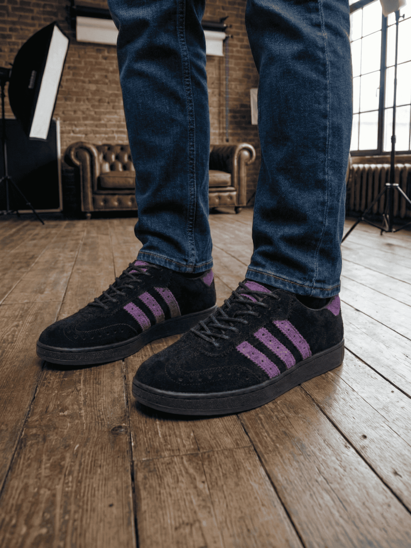 Кеди низькі Legessy модель PULSE_BLACK_AND_PURPLE Фото