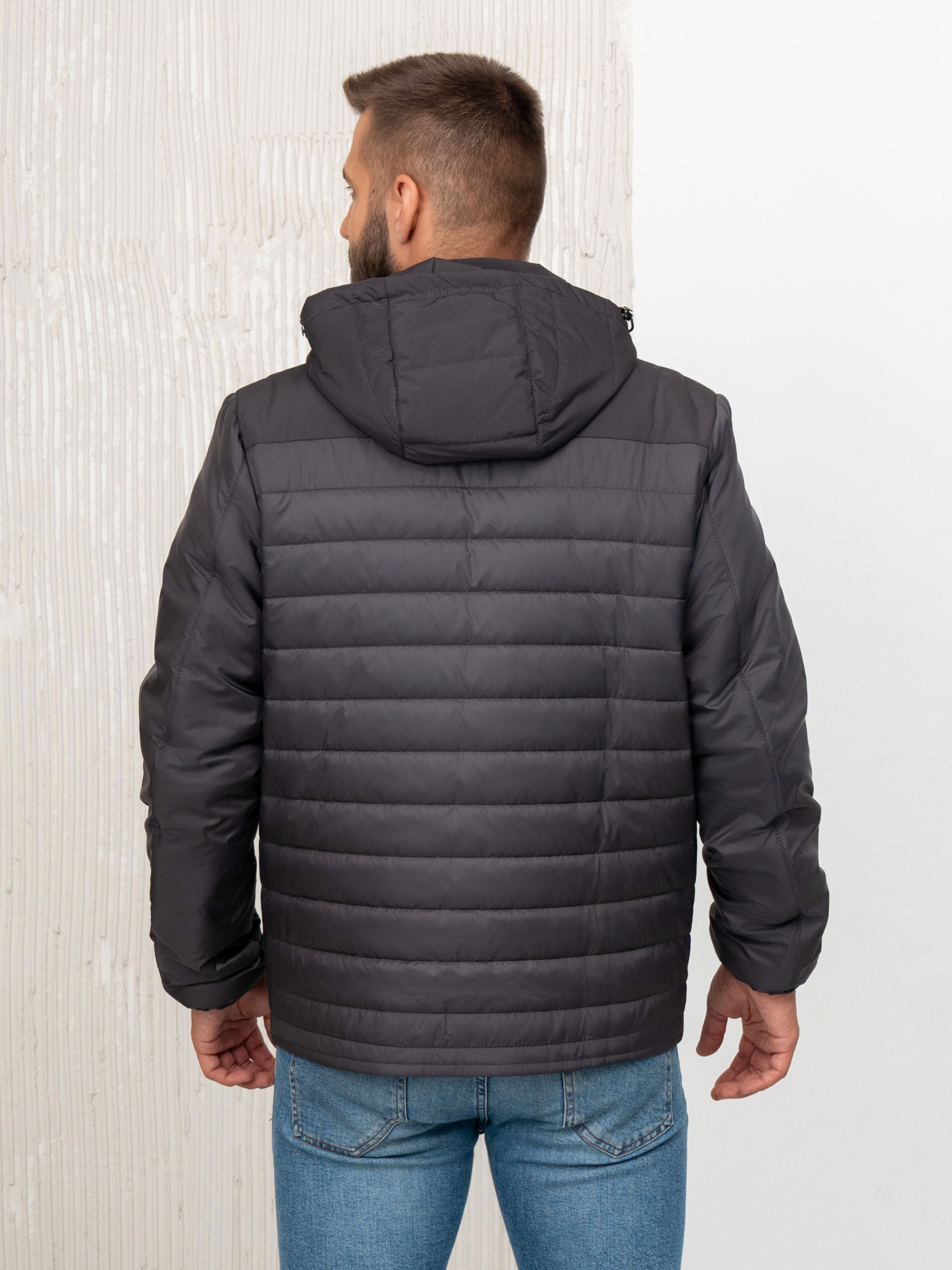 Чоловіча демісезонна куртка модель 98-graphite Фото