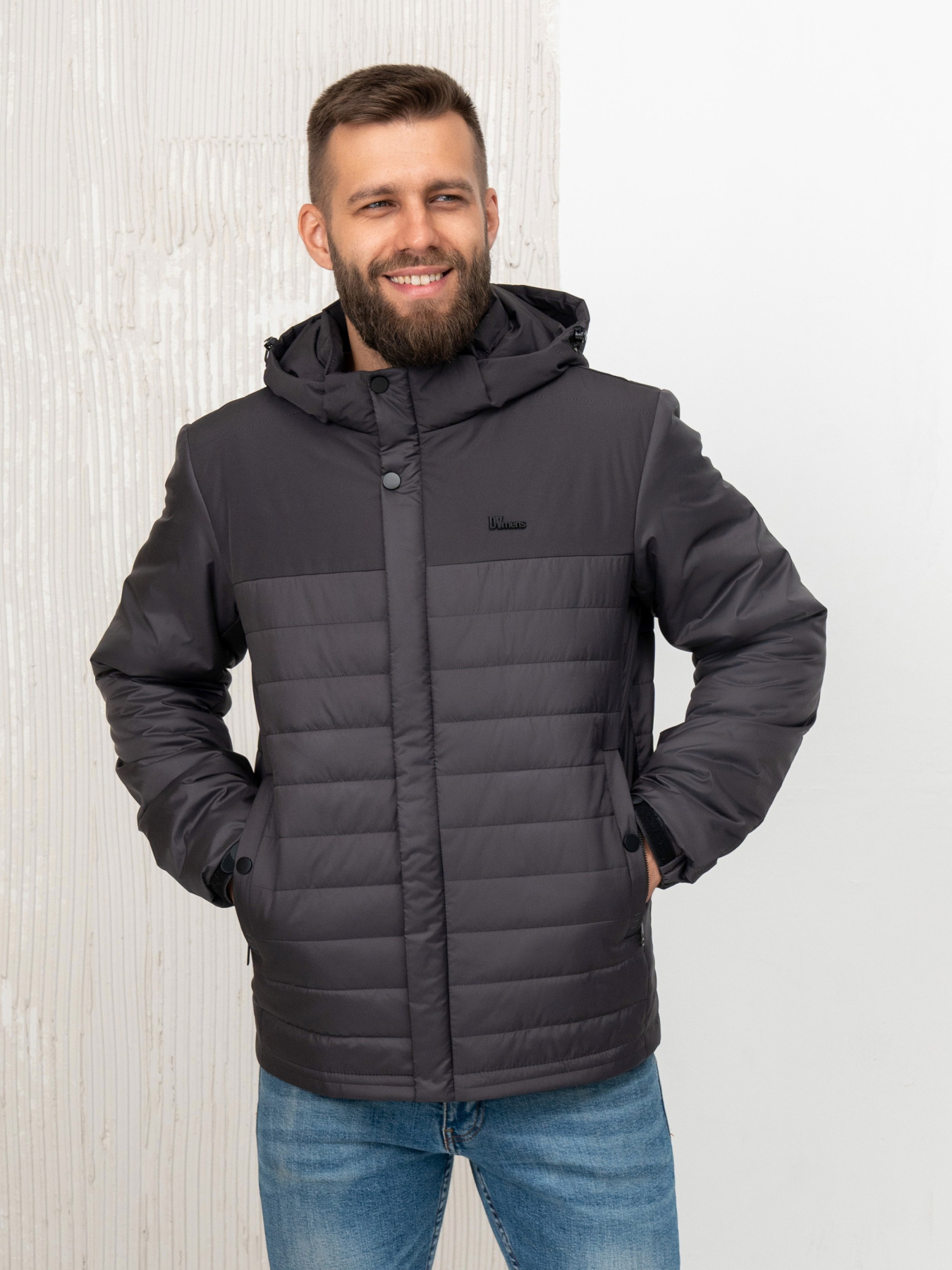 Демісезонна куртка D&V couture модель 98-graphite Фото