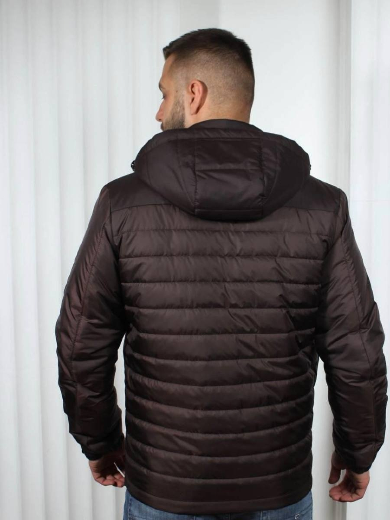 Чоловіча демісезонна куртка модель 98-chocolate Фото