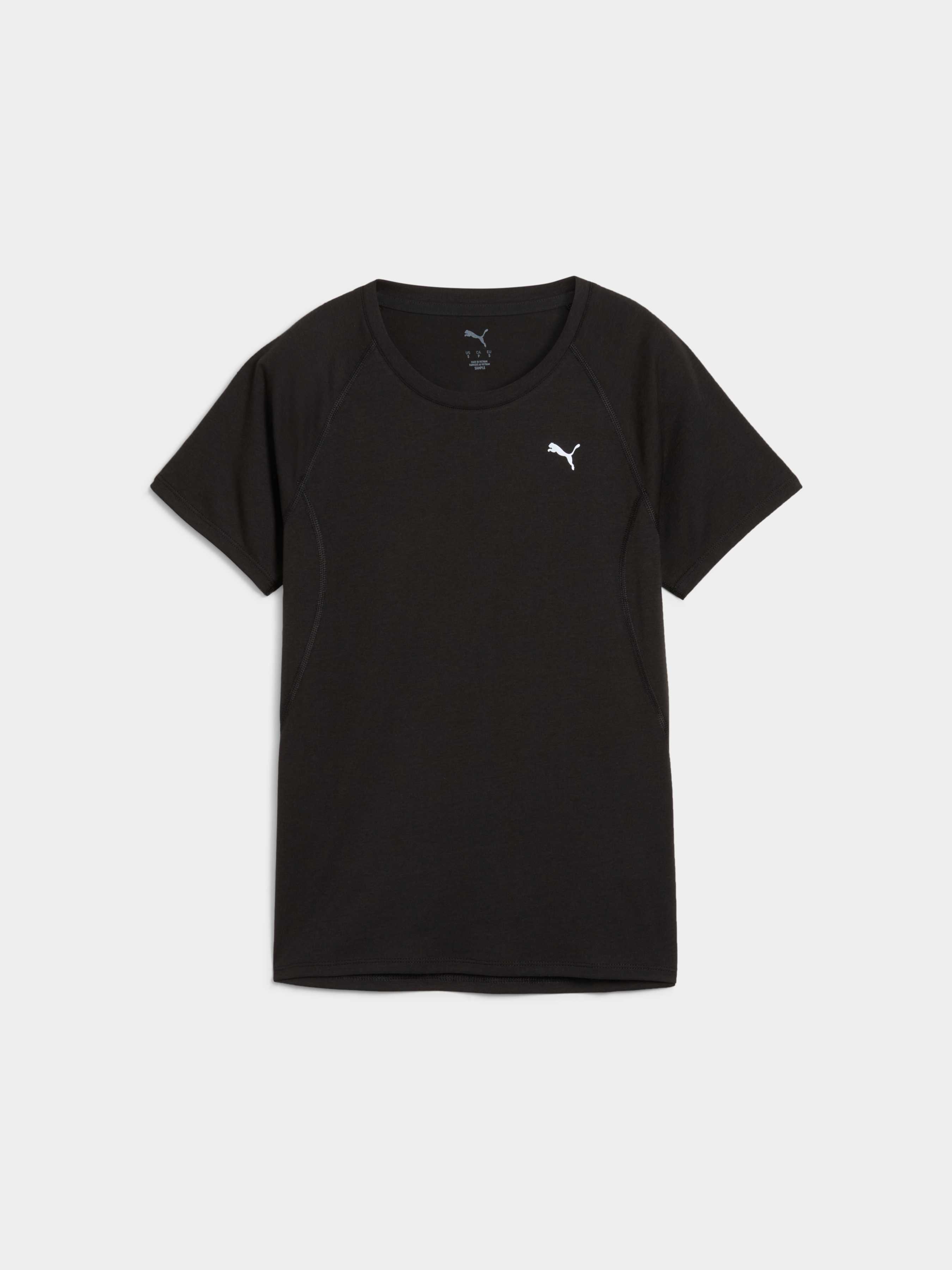 Жіноча Спортивна футболка PUMA Run Velocity Tee Tri-blend (526580_01) колір чорний, матеріал комбінований верх