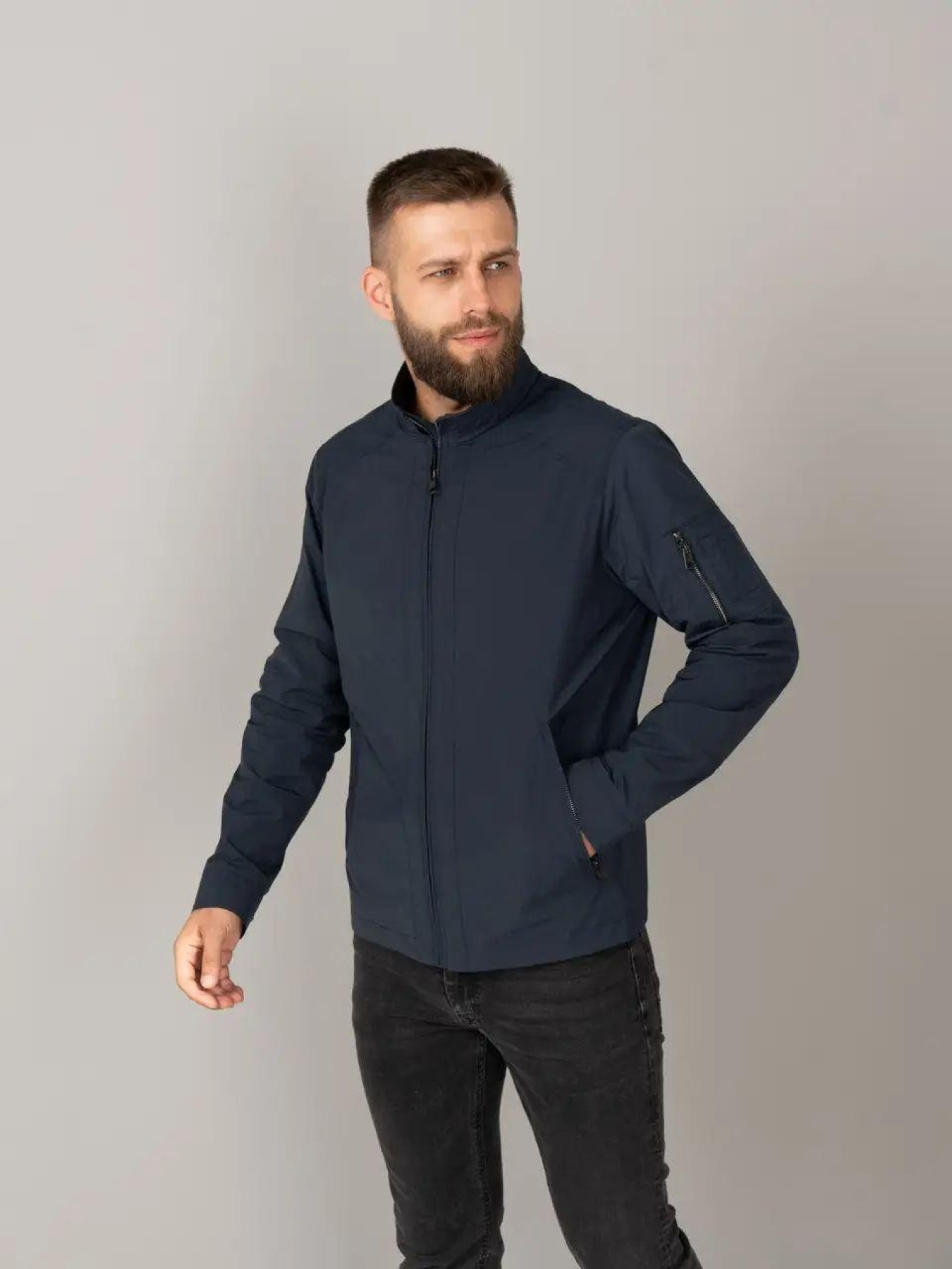 Мужская демисезонная куртка модель 135-VLN-BLU Фото