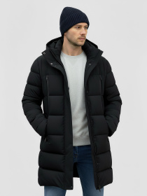 Зимний пуховик удлененный в черном цвете DV-80-black модель DV-80-black Зимний пуховик удлененный в черном цвете DV-80-black модель DV-80-black Фото