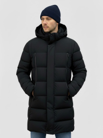 Зимний пуховик удлененный в черном цвете DV-80-black модель DV-80-black Зимний пуховик удлененный в черном цвете DV-80-black модель DV-80-black Фото