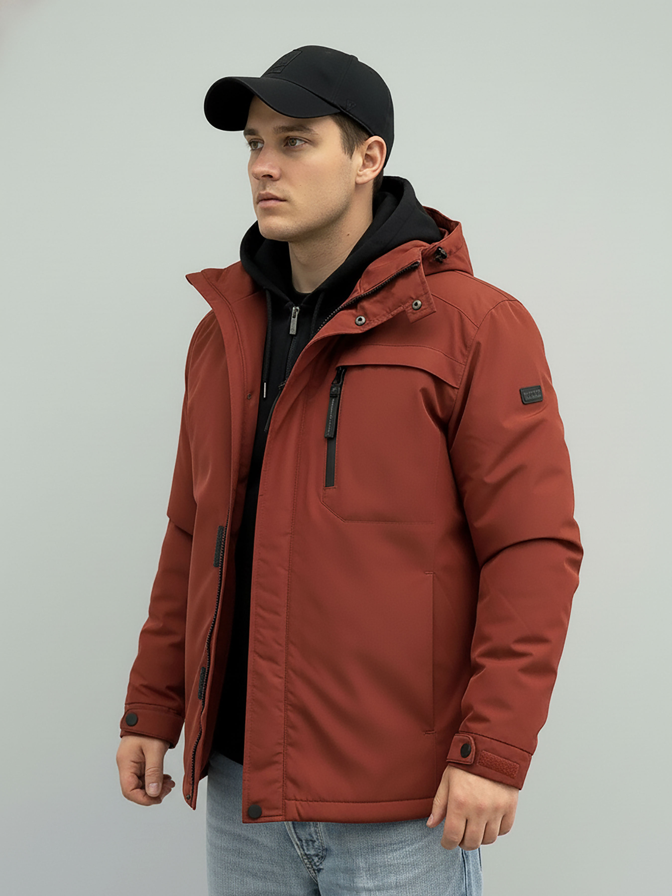 Куртка демісезонна утеплена цегляного кольору SB-23256-arizona-bordo модель SB-23256-arizona-bordo Фото