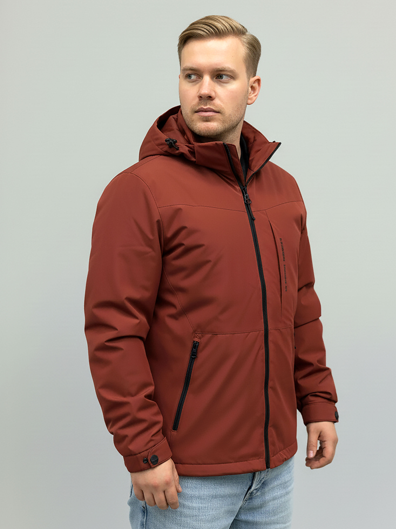 Куртка демисезонная кирпичного цвета SB-25236-oskar-bordo модель SB-25236-oskar-bordo Фото