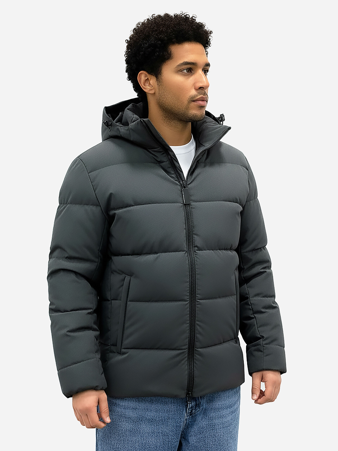 Куртка утеплена з капюшоном темно-сіра SB-25270-dark-grey модель SB-25270-dark-grey Фото
