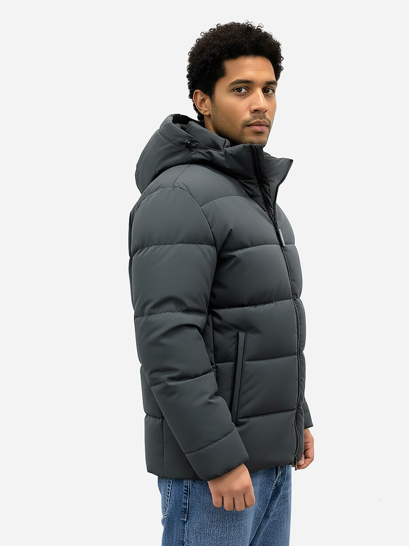 Куртка утеплена з капюшоном темно-сіра SB-25270-dark-grey модель SB-25270-dark-grey Фото