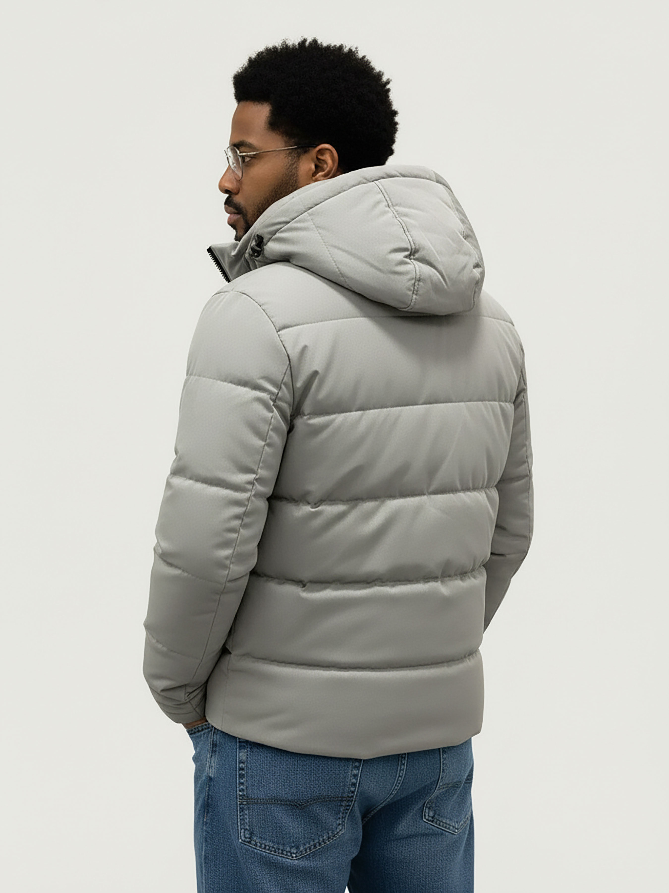 Світло-сіра куртка демісезонна з капюшоном SB-25270-light-grey модель SB-25270-light-grey Фото