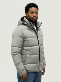 Світло-сіра куртка демісезонна з капюшоном SB-25270-light-grey модель SB-25270-light-grey Фото