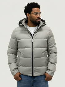 Світло-сіра куртка демісезонна з капюшоном SB-25270-light-grey модель SB-25270-light-grey Фото