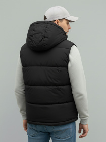 Жилетка черного цвета с капюшоном SB-25280-r-west-black модель SB-25280-r-west-black Фото