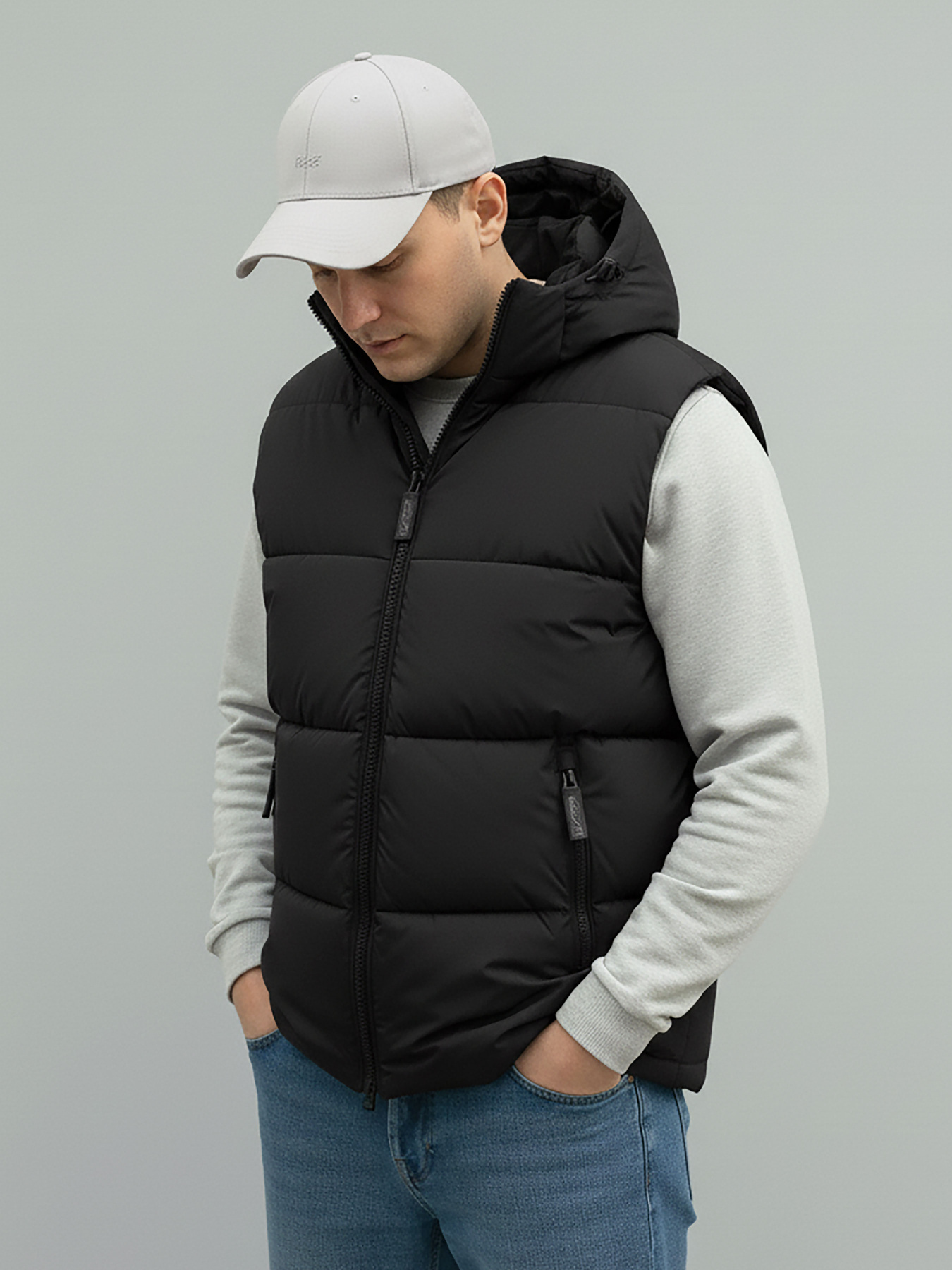 Утеплений жилет Sun's House модель SB-25280-r-west-black Фото