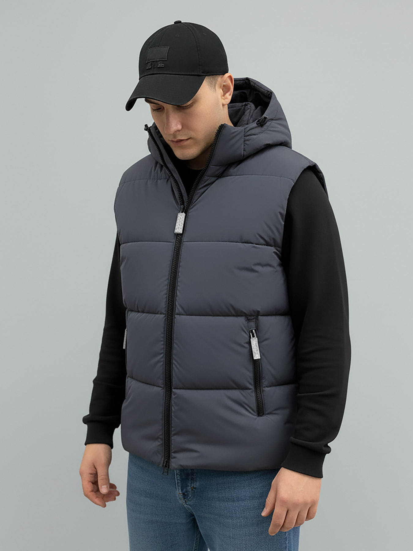 Утепленный жилет Sun's House модель SB-25280-r-west-dark-grey Фото