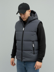 Утепленный жилет Sun's House модель SB-25280-r-west-dark-grey Утепленный жилет Sun's House модель SB-25280-r-west-dark-grey Фото