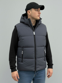 Утепленный жилет Sun's House модель SB-25280-r-west-dark-grey Утепленный жилет Sun's House модель SB-25280-r-west-dark-grey Фото