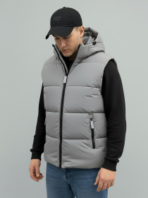 Жилетка светло-серого цвета с капюшоном SB-25280-r-west-light-grey модель SB-25280-r-west-light-grey Фото