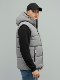 Утеплений жилет Sun's House модель SB-25280-r-west-light-grey Утеплений жилет Sun's House модель SB-25280-r-west-light-grey Фото