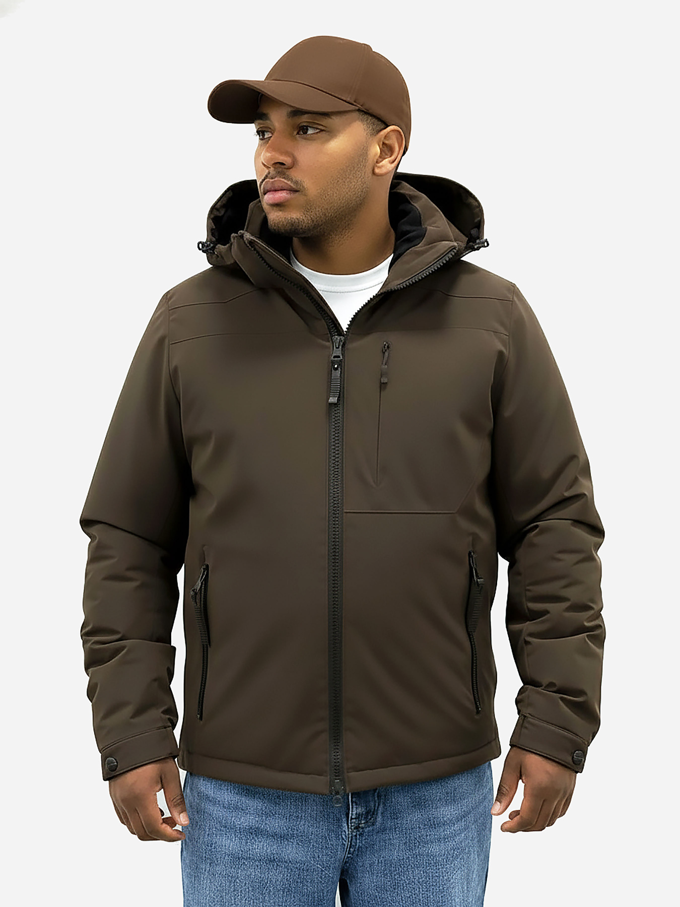 Коричнева зимова чоловіча куртка SB-25296-brown модель SB-25296-brown Фото