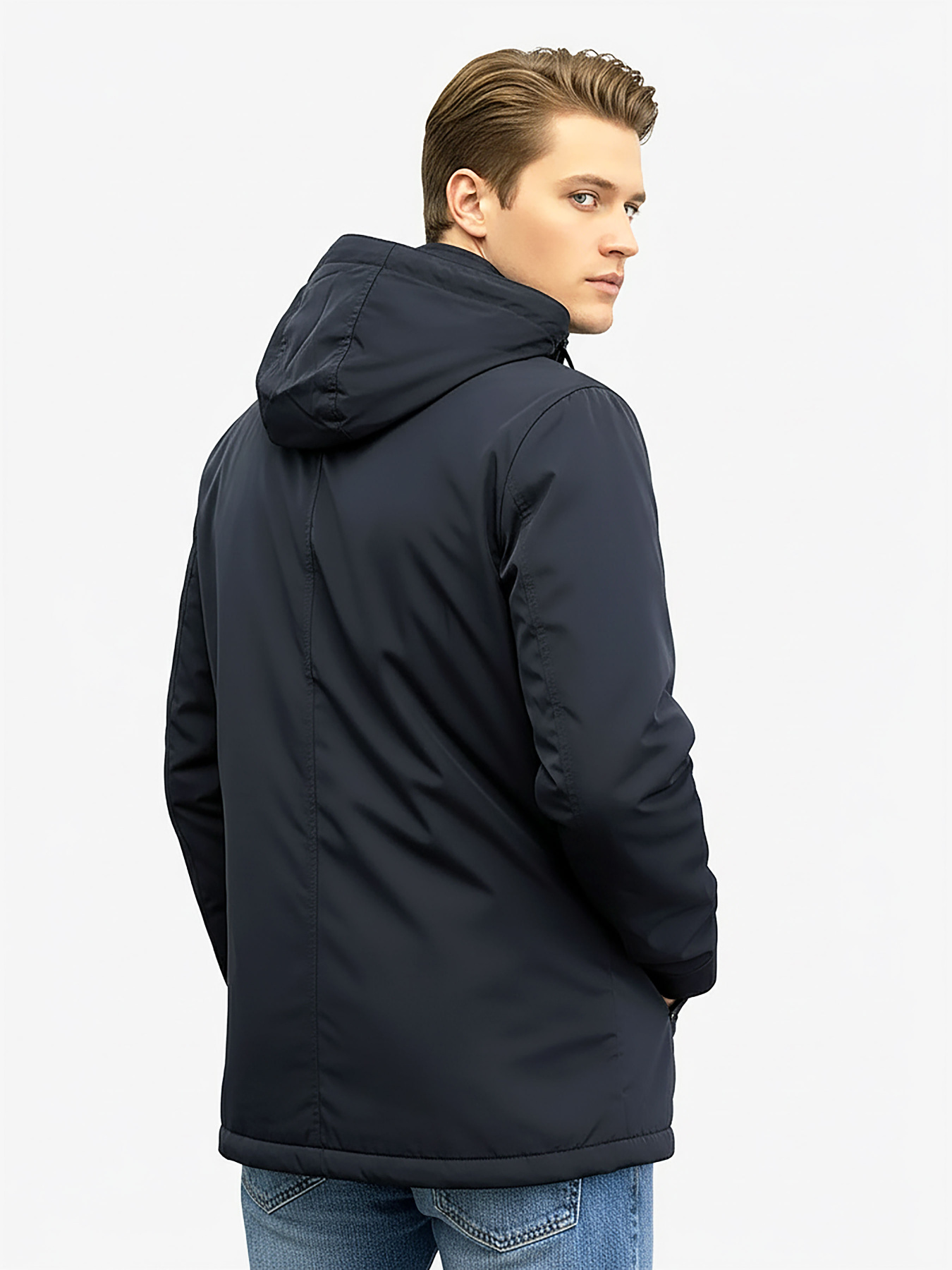 Куртка-ветровка темно-синяя со встроенными наушниками SB-ITC-616-dark-blue модель SB-ITC-616-dark-blue Фото