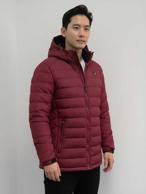 Куртка-стограммовка с капюшоном в красном цвете SB-TJBW-50217A-wine-red модель SB-TJBW-50217A-wine-red Фото