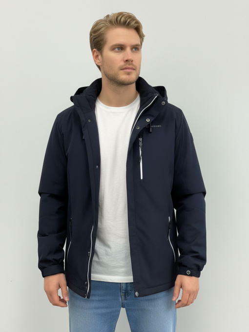 Ветровка темно-синяя мужская с капюшоном SB-ZF-50058-dark-blue модель SB-ZF-50058-dark-blue Фото