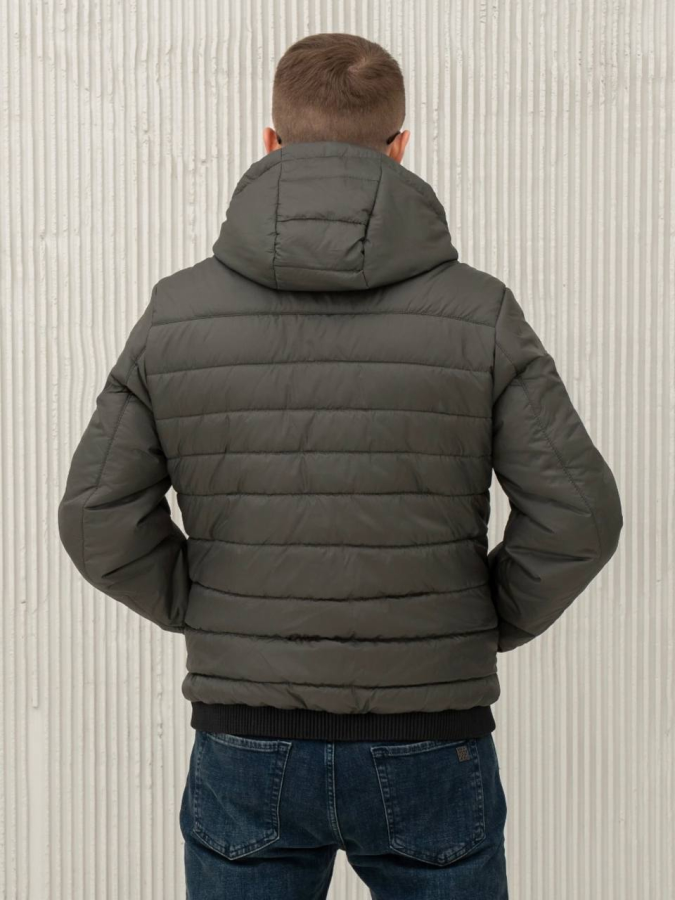 Мужская демисезонная куртка модель 35-1-CKF-OLIV Фото