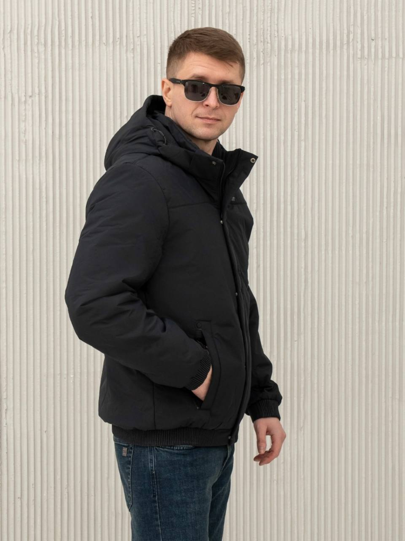 Мужская куртка демисезонная модель 35-2-CKF-BLCK Фото