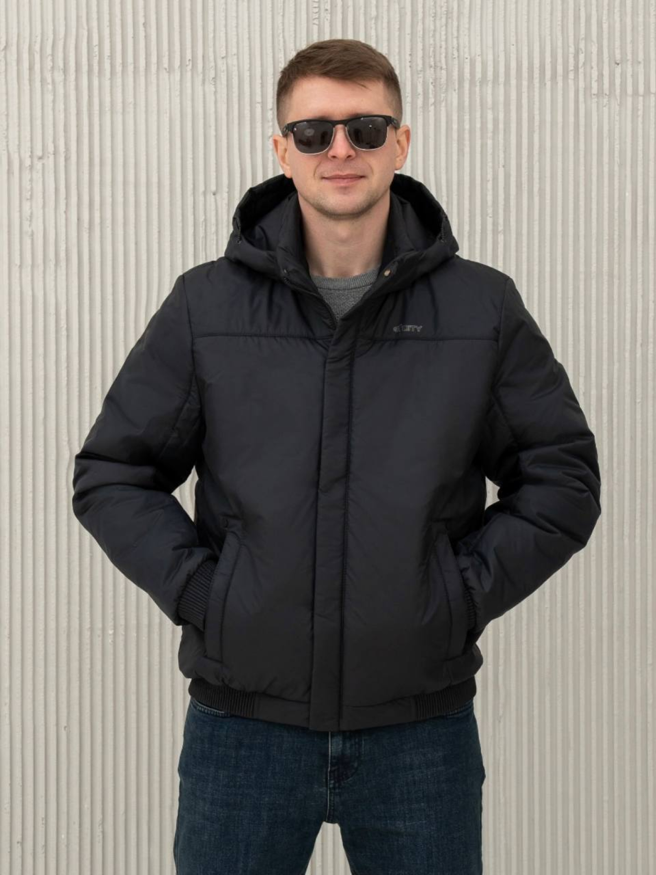 Мужская куртка демисезонная модель 35-2-CKF-BLUE Фото