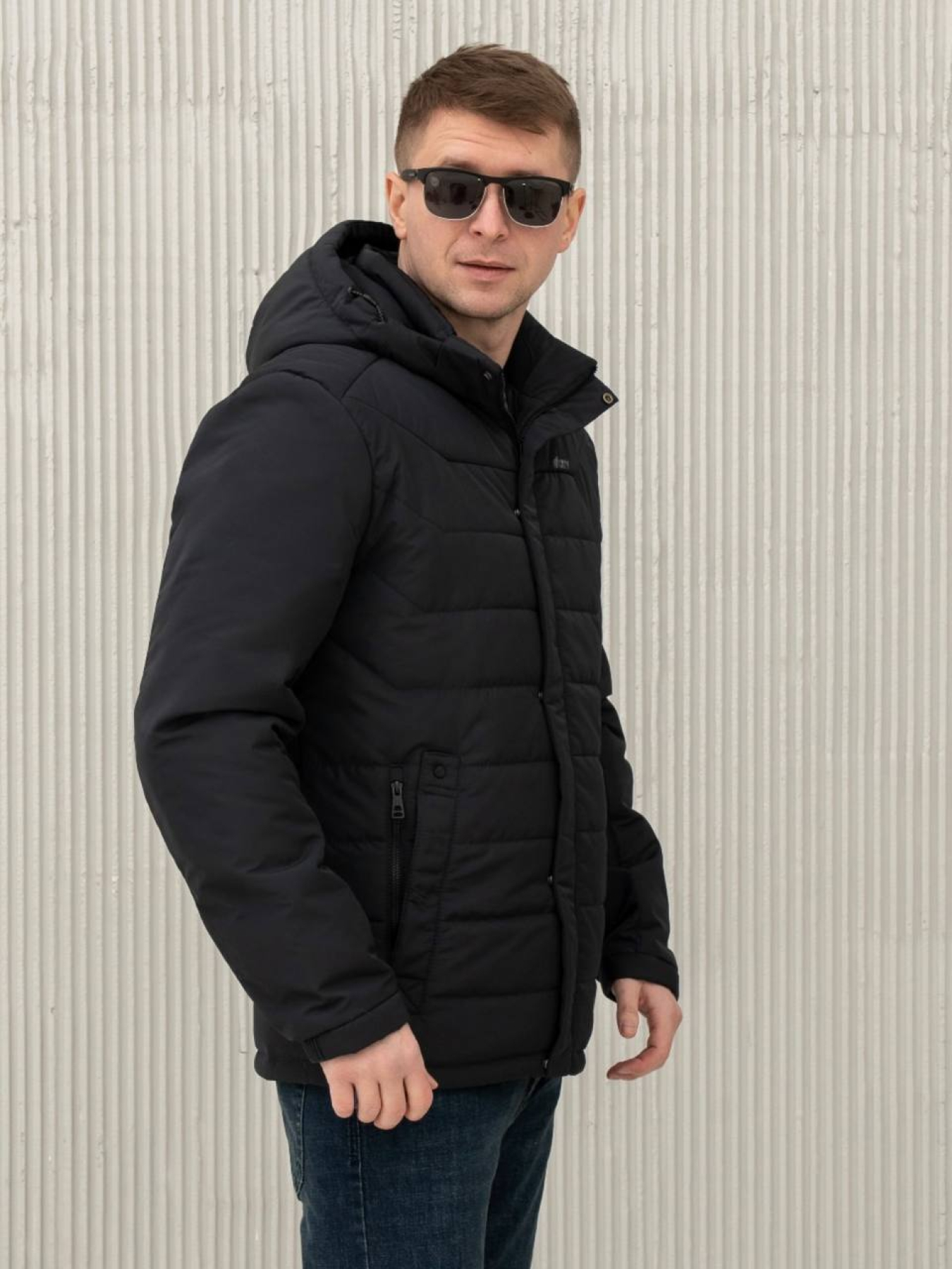 Демісезонна куртка City Fashion Classic модель 67-1-CKF-BLUE Фото