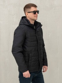 Демісезонна куртка City Fashion Classic модель 67-1-CKF-BLCK Фото