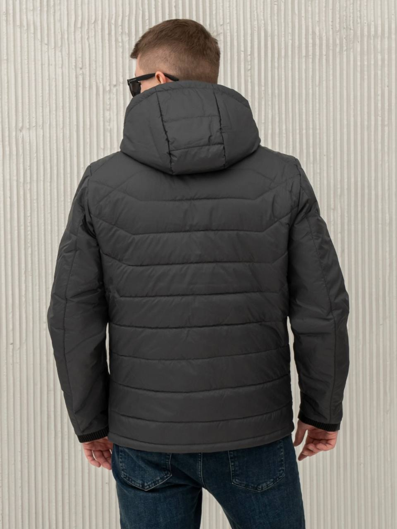 Мужская куртка демисезонная модель 67-1-CKF-OLIV Фото