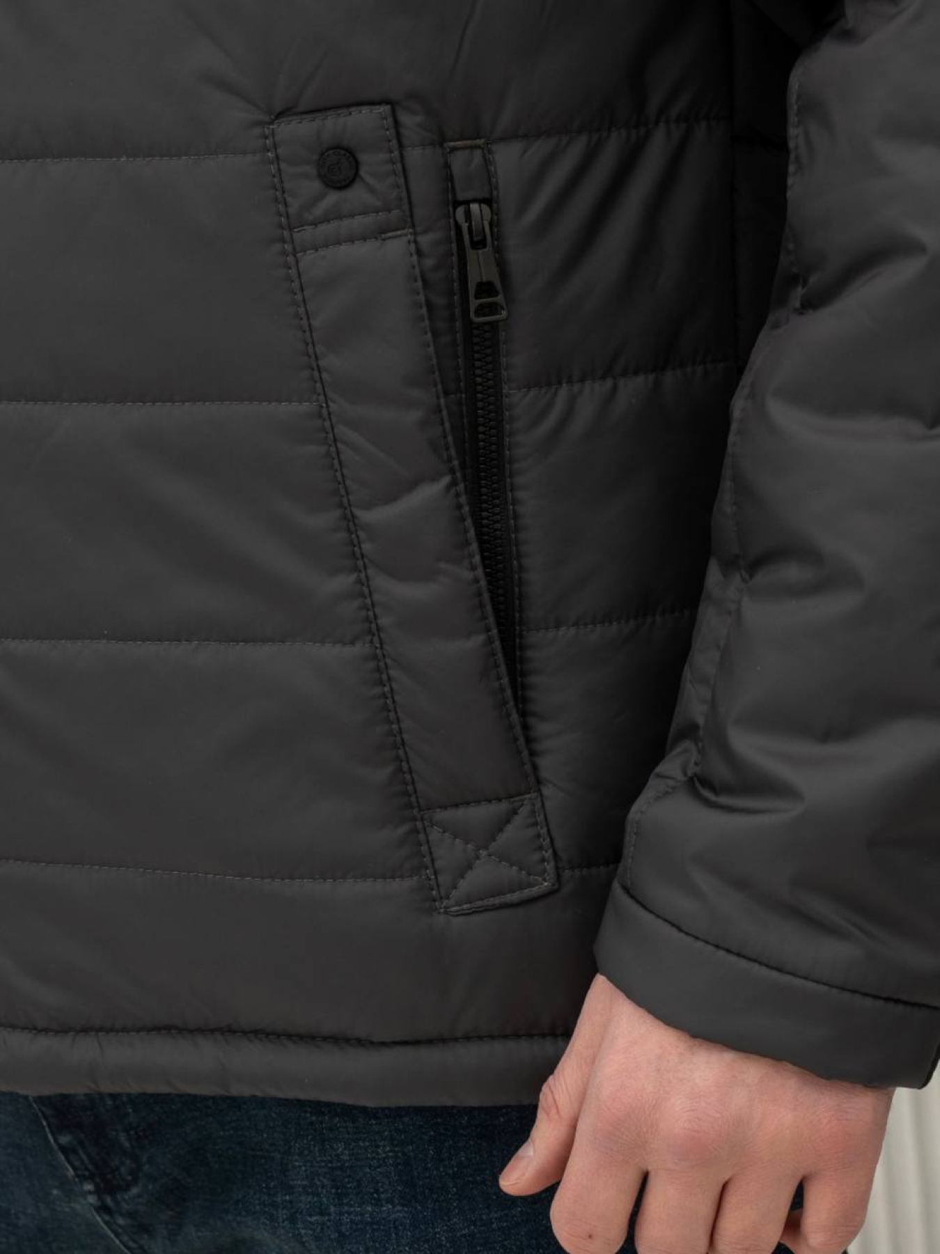 Мужская куртка демисезонная модель 67-1-CKF-OLIV Фото