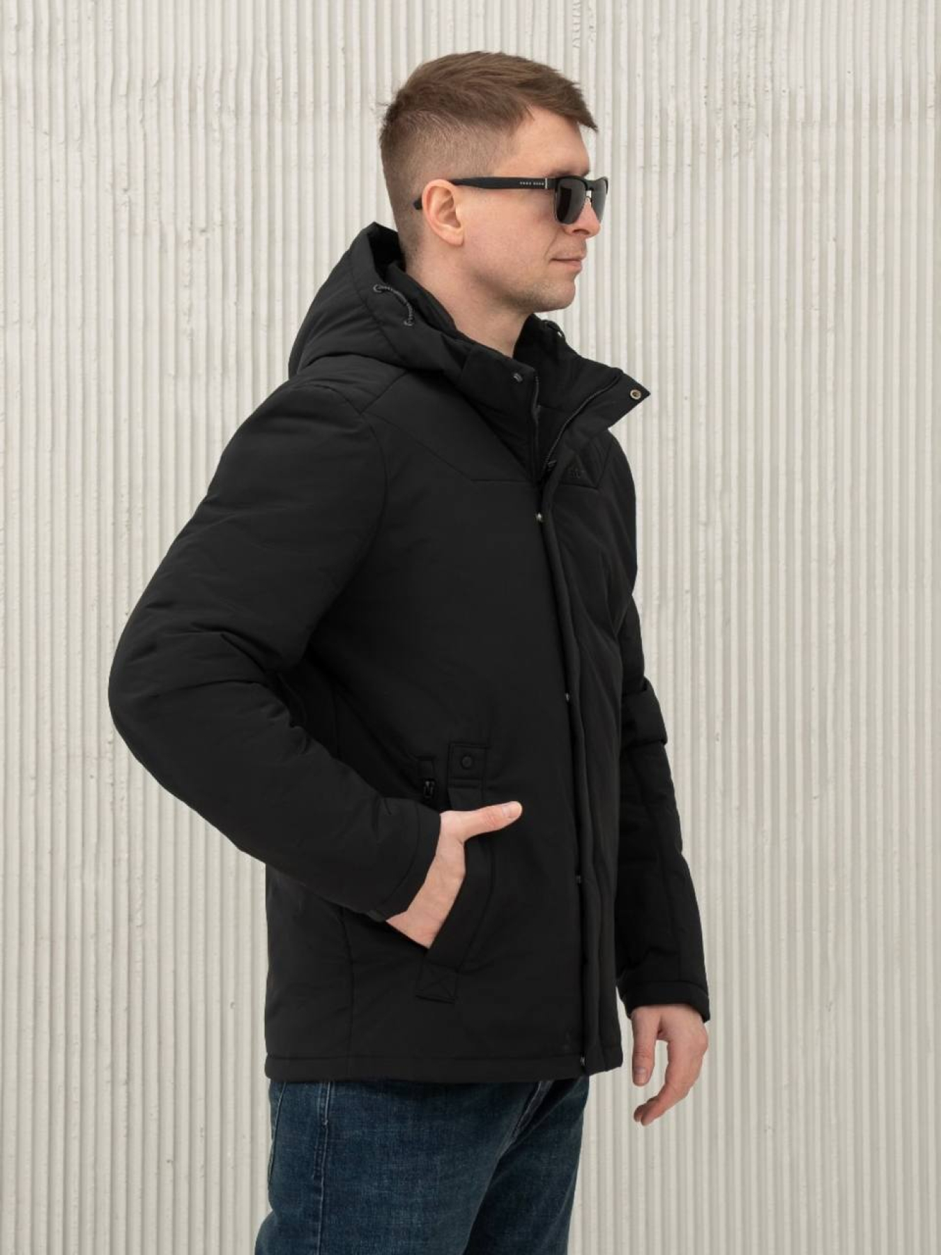 Мужская демисезонная куртка модель 67-2-CKF-BLCK Фото