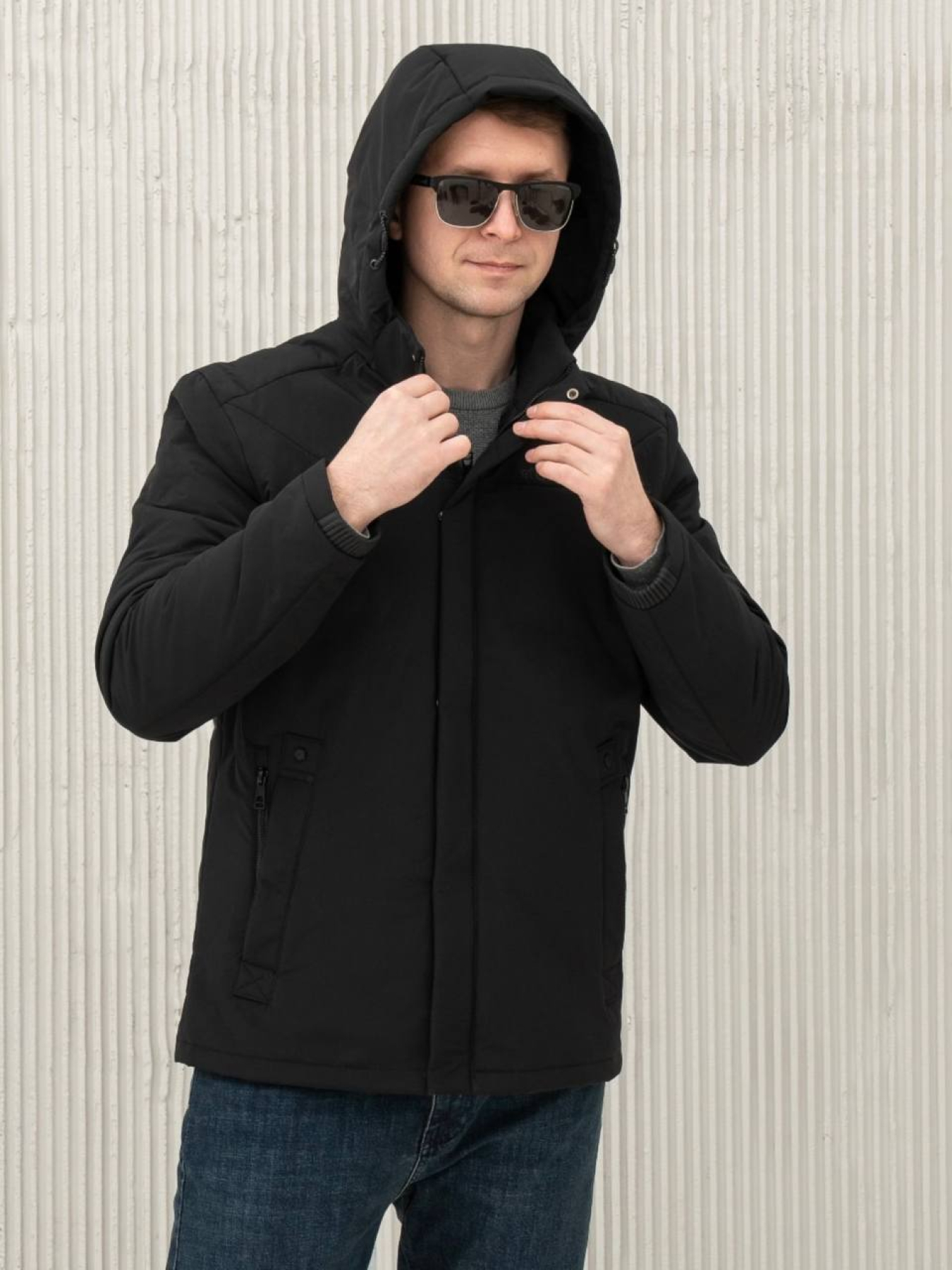 Мужская демисезонная куртка модель 67-2-CKF-BLCK Фото