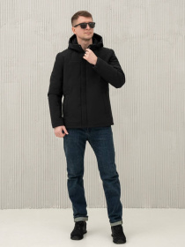 Демисезонная куртка City Fashion Classic модель 67-2-CKF-BLCK Фото