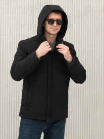 Демисезонная куртка City Fashion Classic модель 67-2-CKF-BLCK Фото