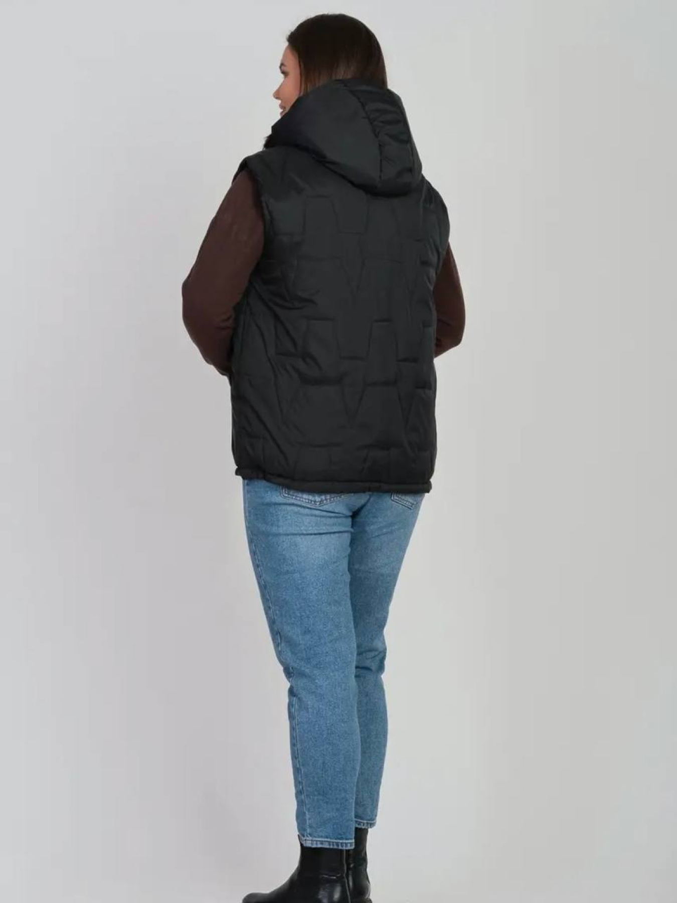 Женский демисезонный жилет модель LR-11-BLCK Фото